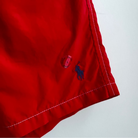 Polo by Ralph Lauren Men's Bright Red Athletic Shorts - Picture 5 of 8